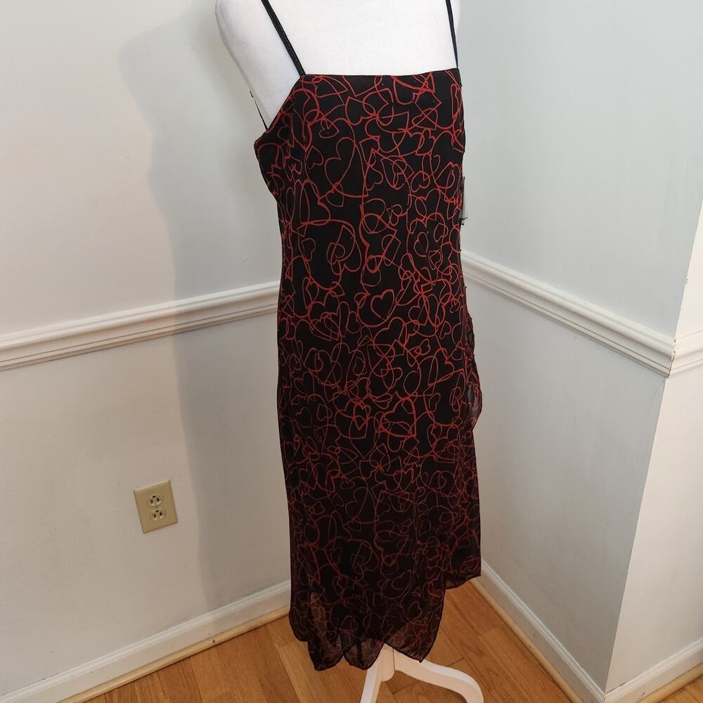 New Y2K Heart Dress 12P 12 Petite Womens Maxi Bead Fairy Grunge WhimsiGoth Assym - Picture 10 of 13